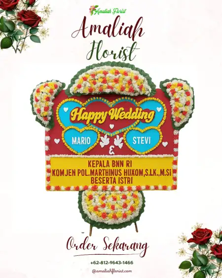 Papan Bunga Pernikahan Bebuak